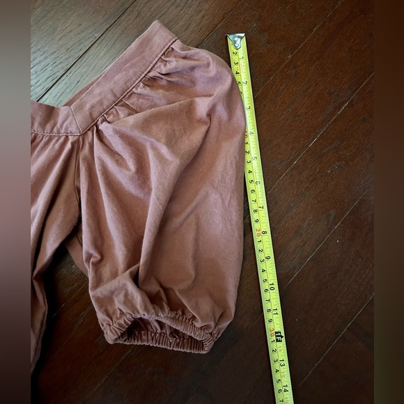 H&M BELTED ROMPER SIZE XS RUST BROWN cotton excellent condition - Picture 8 of 12